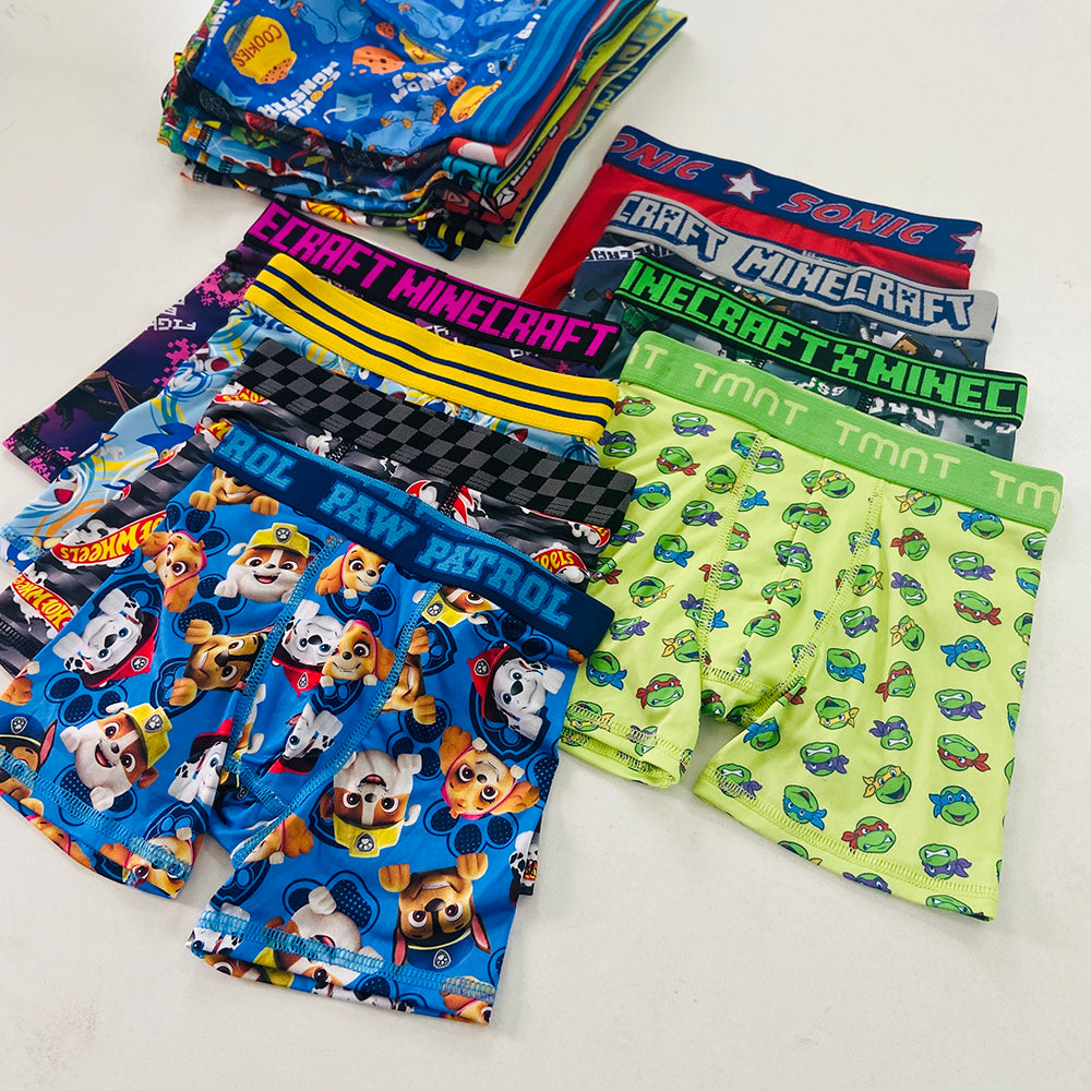 Pack of 5 Boys Printed Boxer Brief Underwear