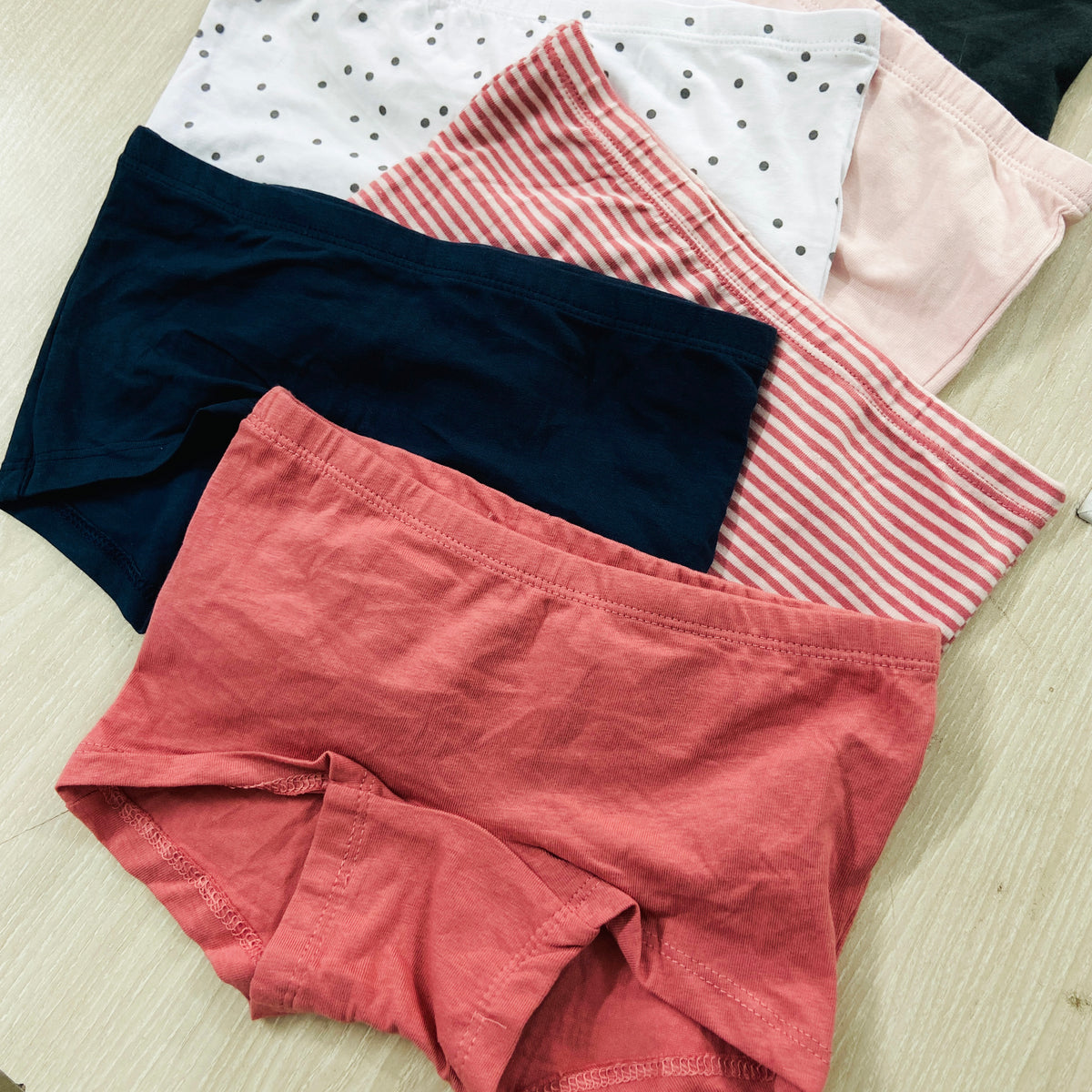 Pack of 5 Girls Stretch Boxer Cotton Underwear