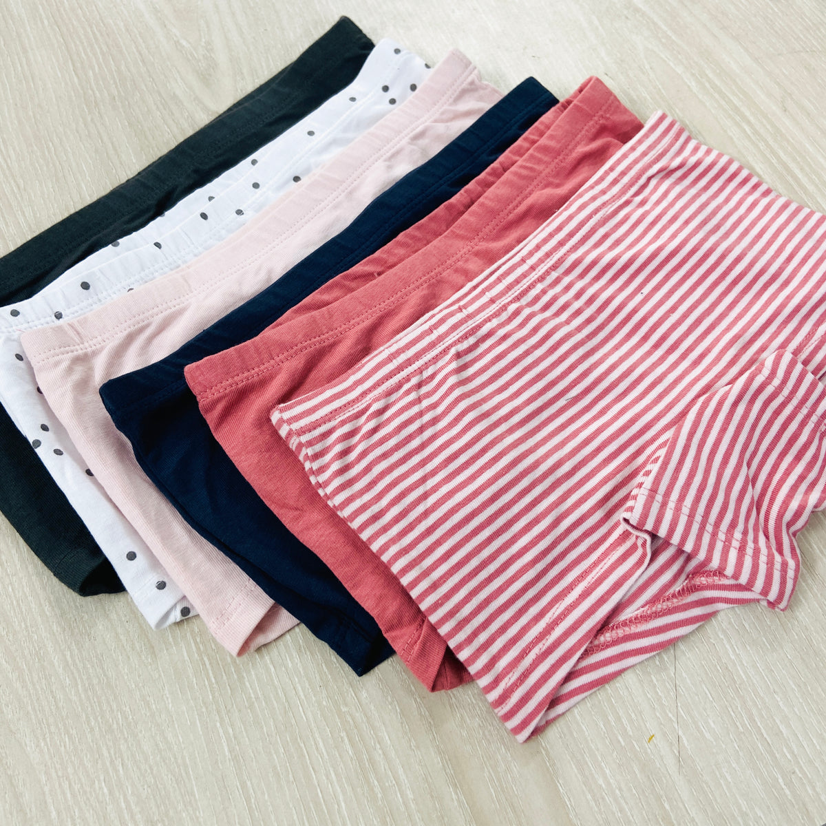 Pack of 5 Girls Stretch Boxer Cotton Underwear