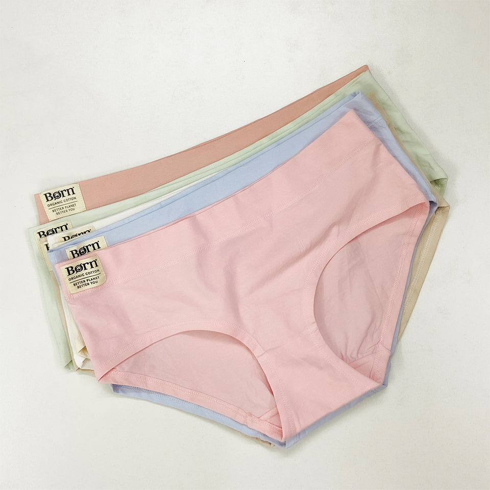 Pack of 5 Womens Mid Rise Hipster Cotton Brief Panty