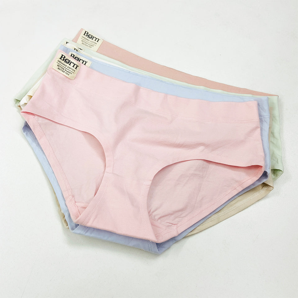 Pack of 5 Womens Mid Rise Hipster Cotton Brief Panty