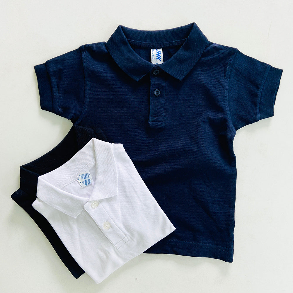 Kids Unisex Short Sleeve Pique Polo T-Shirt