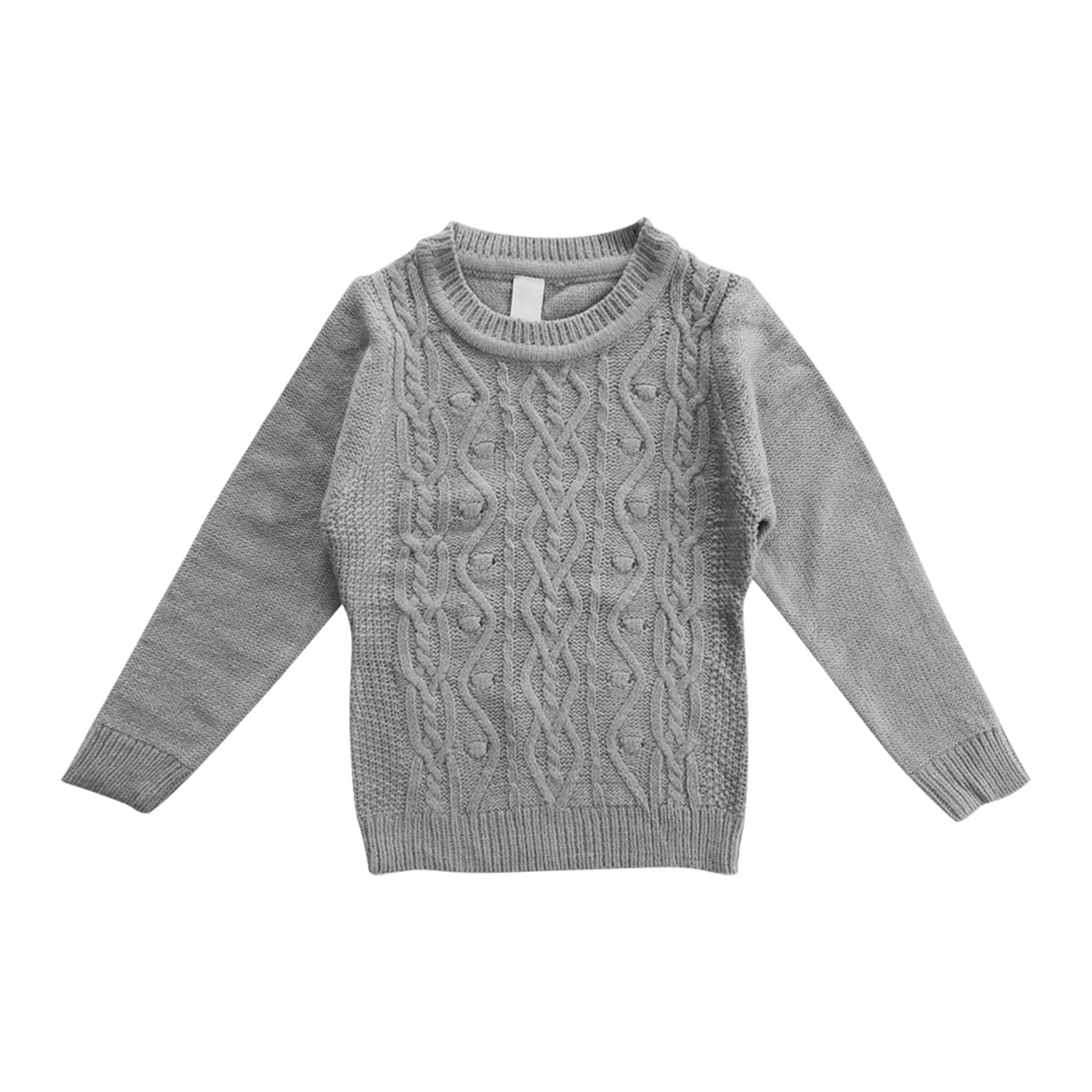 Boys Long Sleeve Solid Pullover Sweater