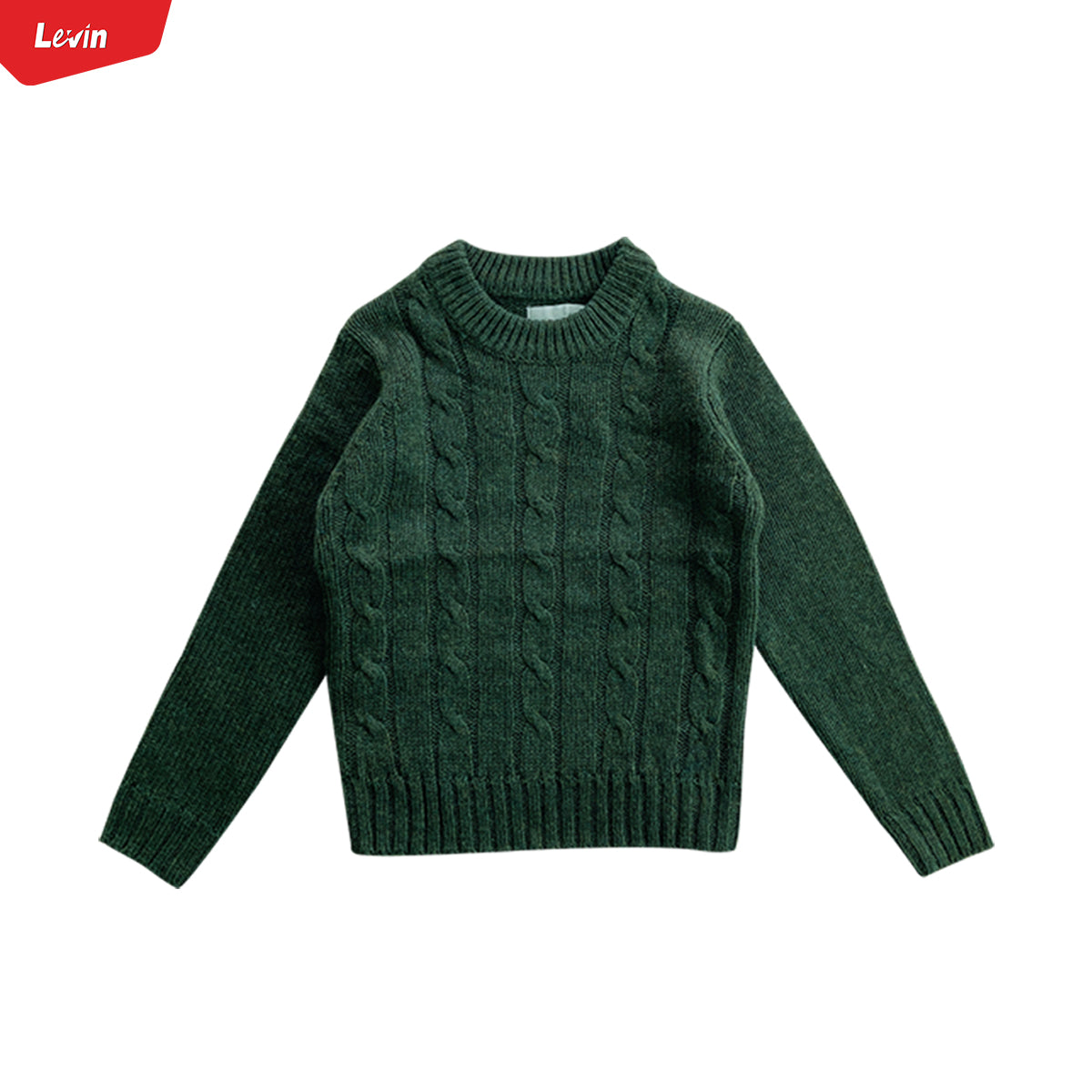 Boys Long Sleeve Solid Pullover Sweater