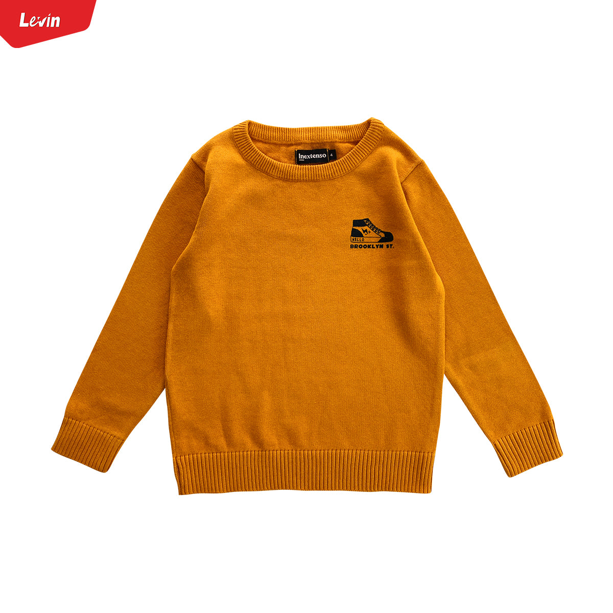 Boys Long Sleeve Solid Pullover Sweater