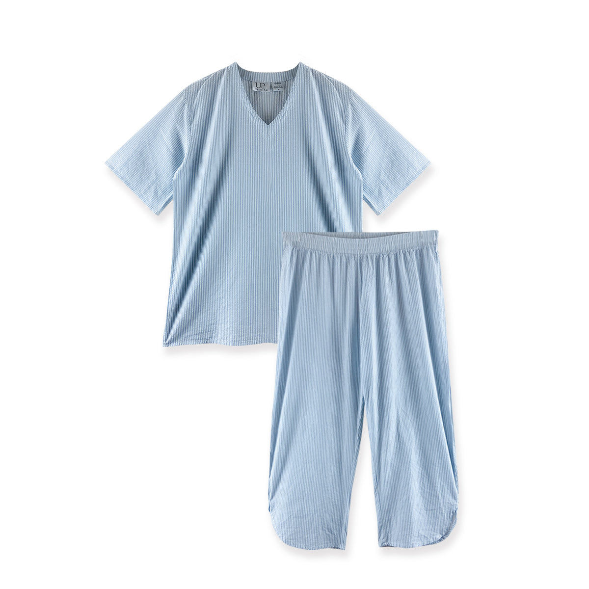 Ladies Nightwear Blue striped Pajama Set