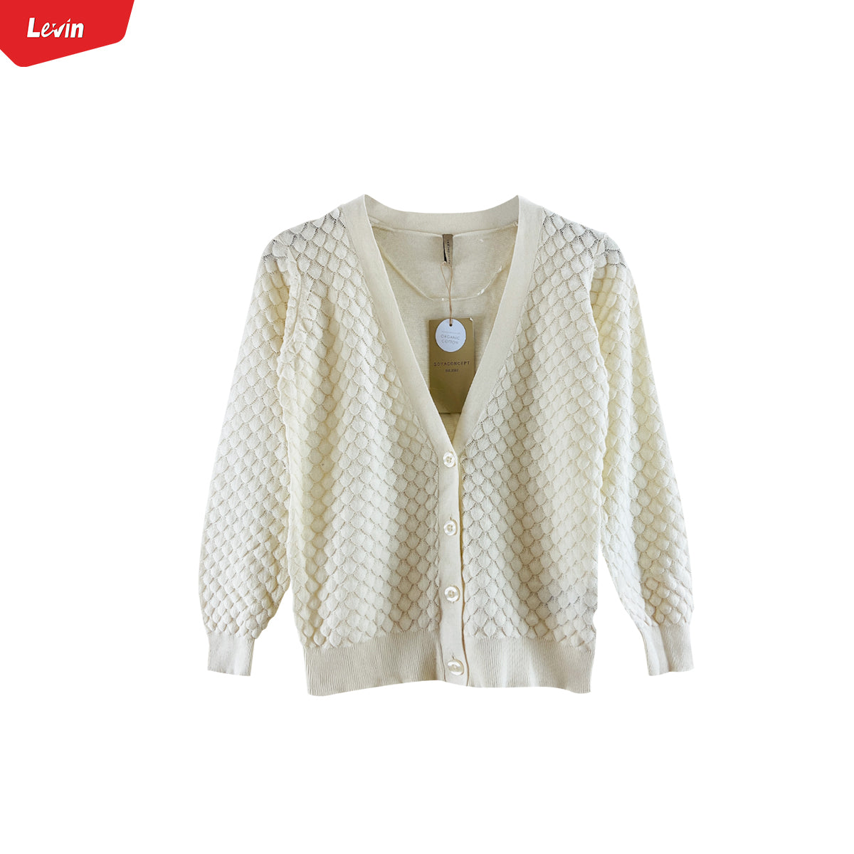 Ladies Long Sleeve V-Neck Knitted Cardigan