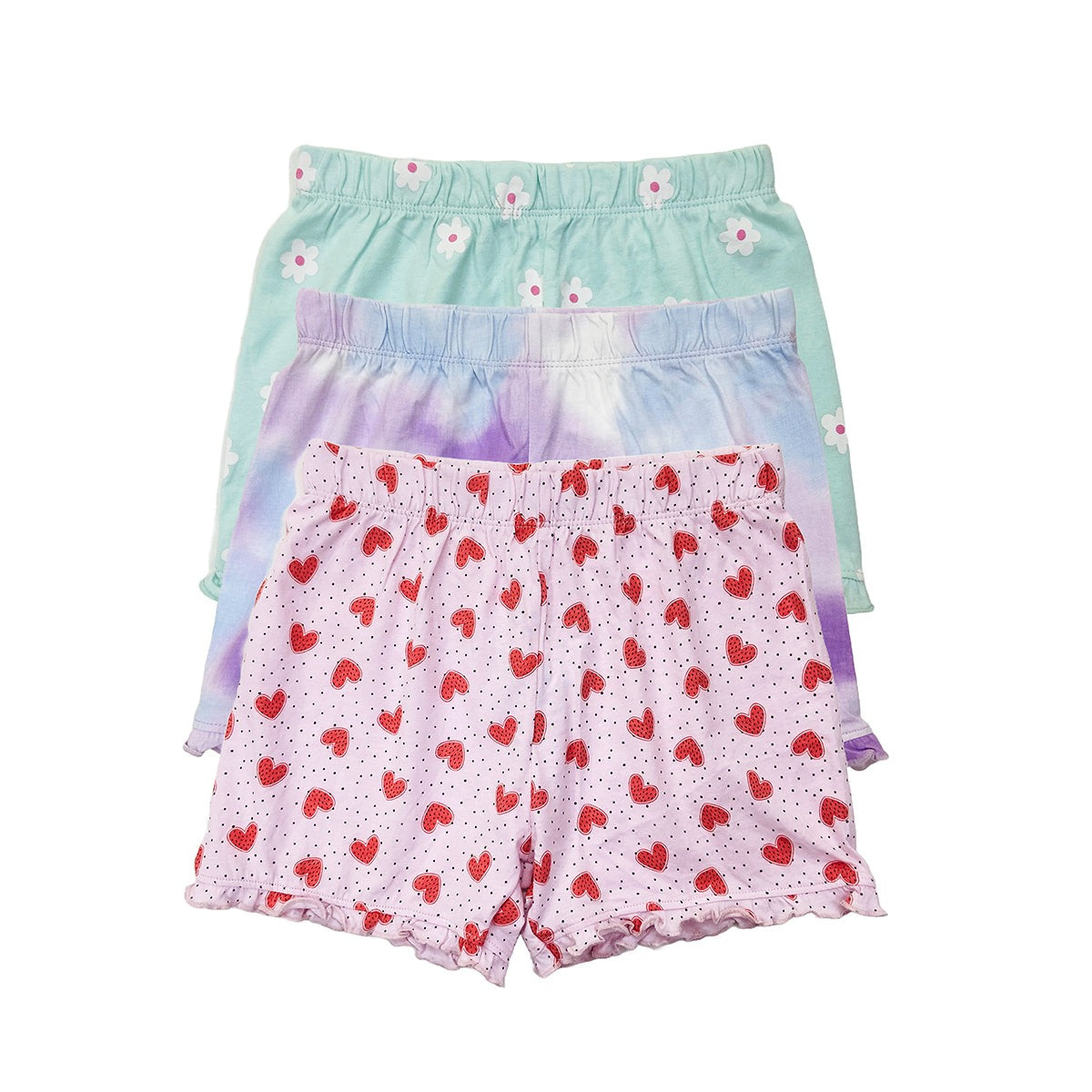 Girls Elasticated Printed Summer Cotton Short Pant