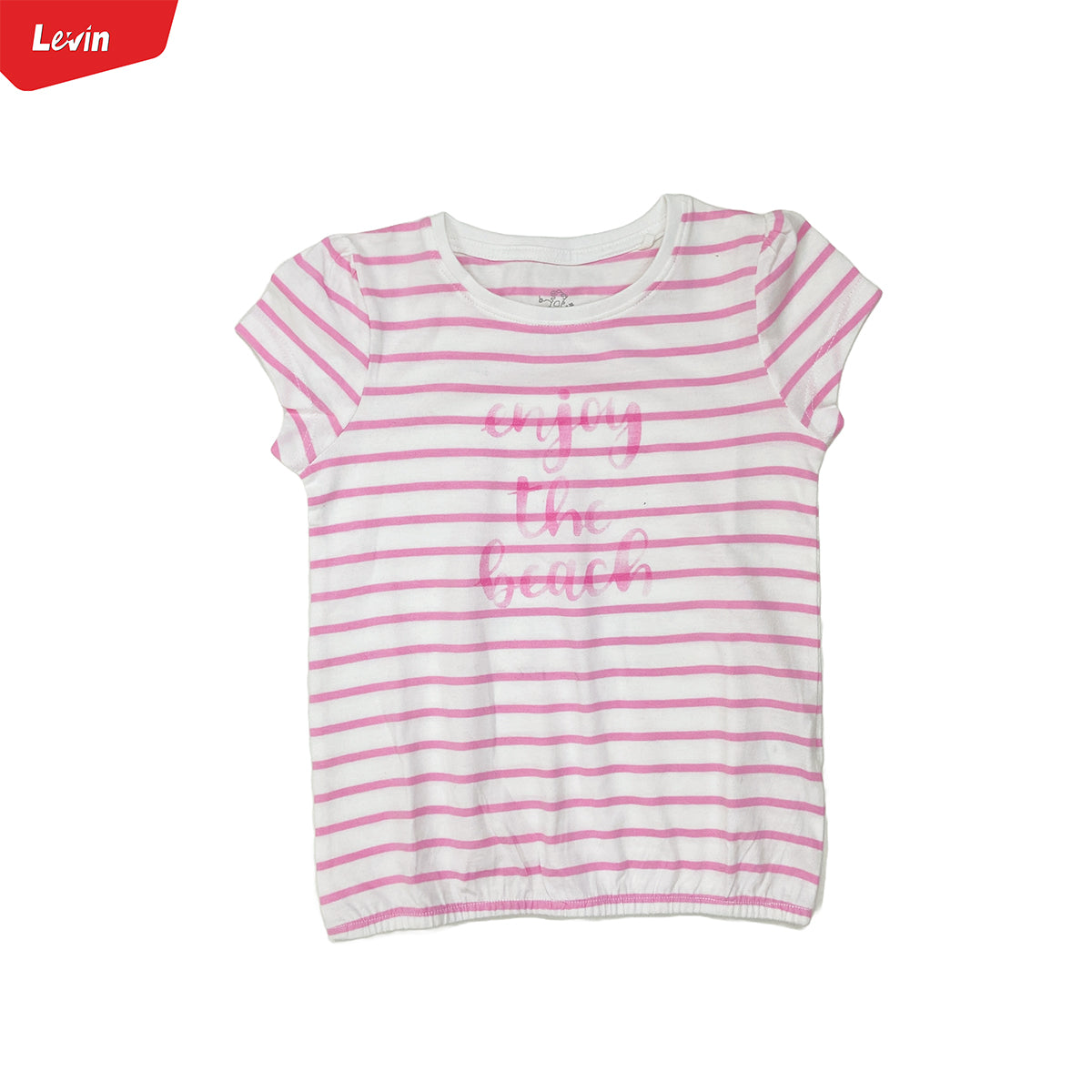 Girls Casual Short Sleeve Summer Ruffle Cotton T-shirt