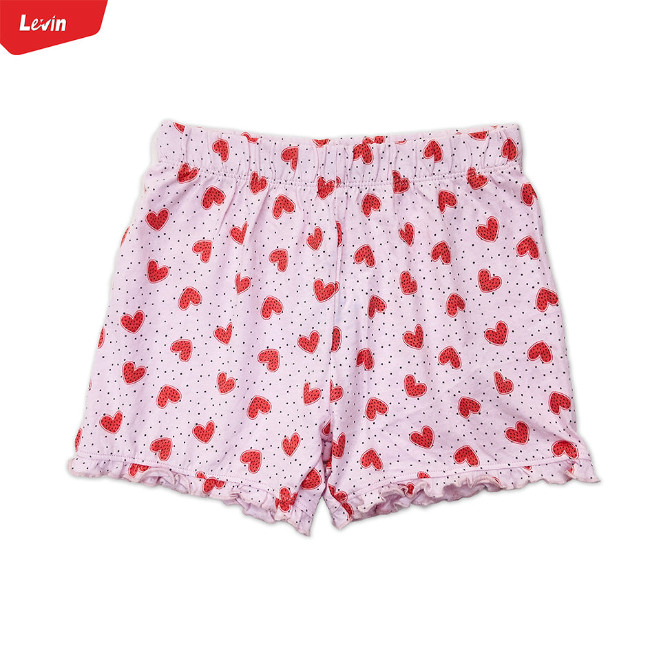 Girls Elasticated Printed Summer Cotton Short Pant