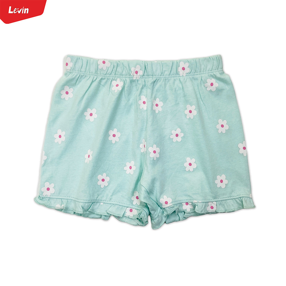 Girls Elasticated Printed Summer Cotton Short Pant