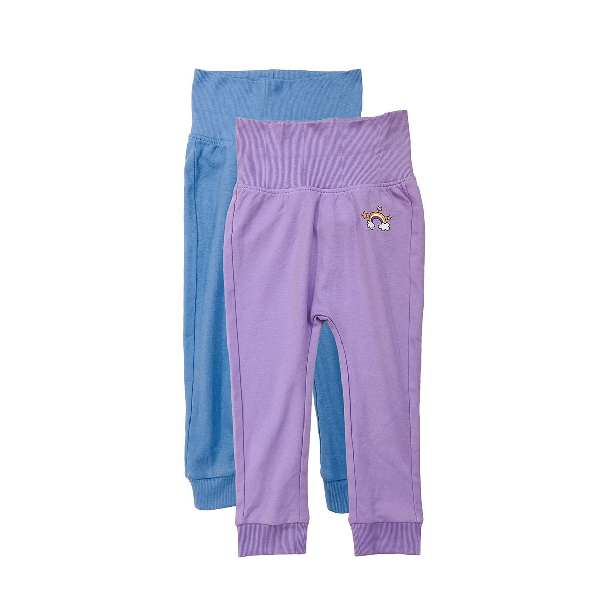 Baby Girl High Waist Full Length Cotton Joggers