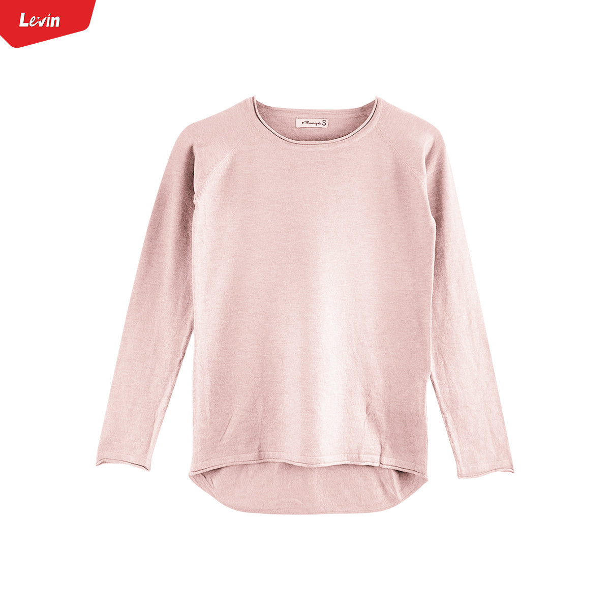 Ladies Long Sleeve Round Neck Pullover Sweater Top