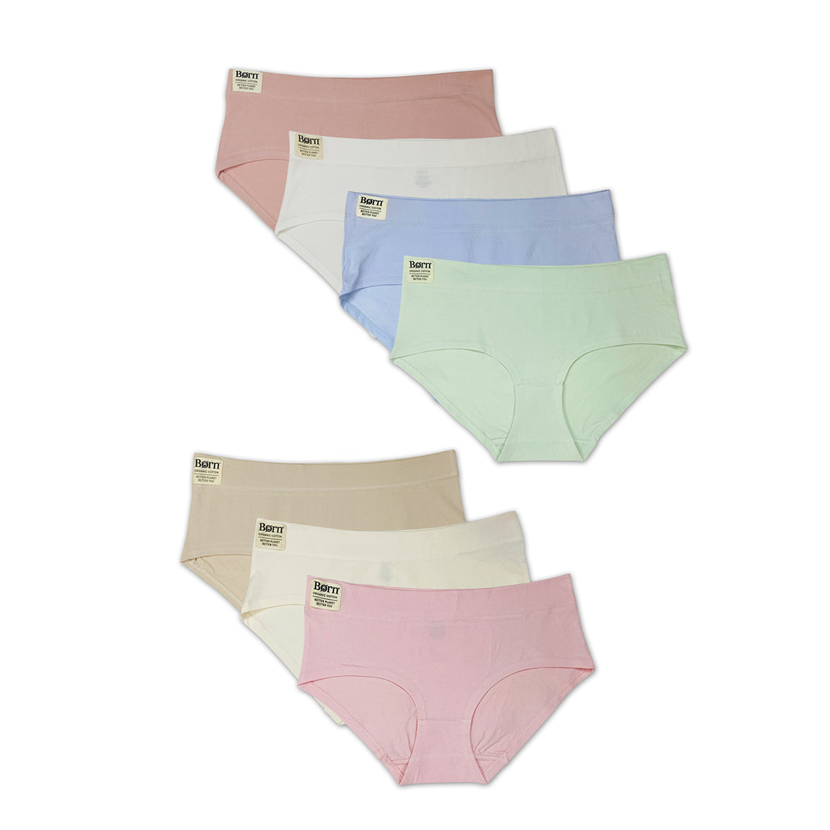 Pack of 5 Womens Mid Rise Hipster Cotton Brief Panty