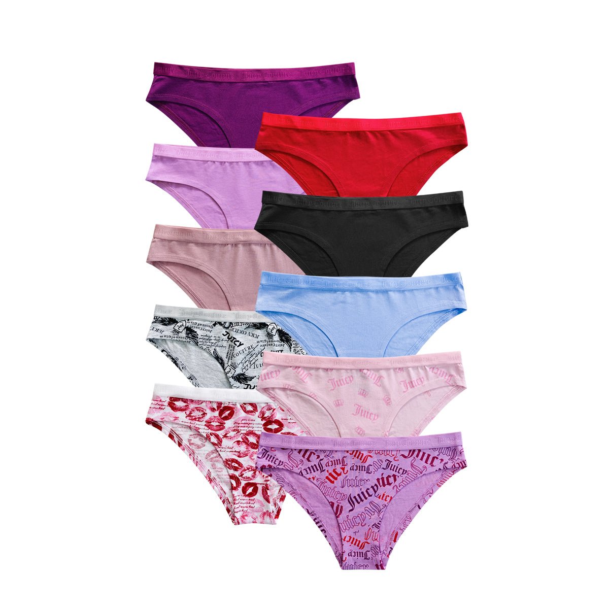 Womens 5 Pack Cotton Brief Underwear Set