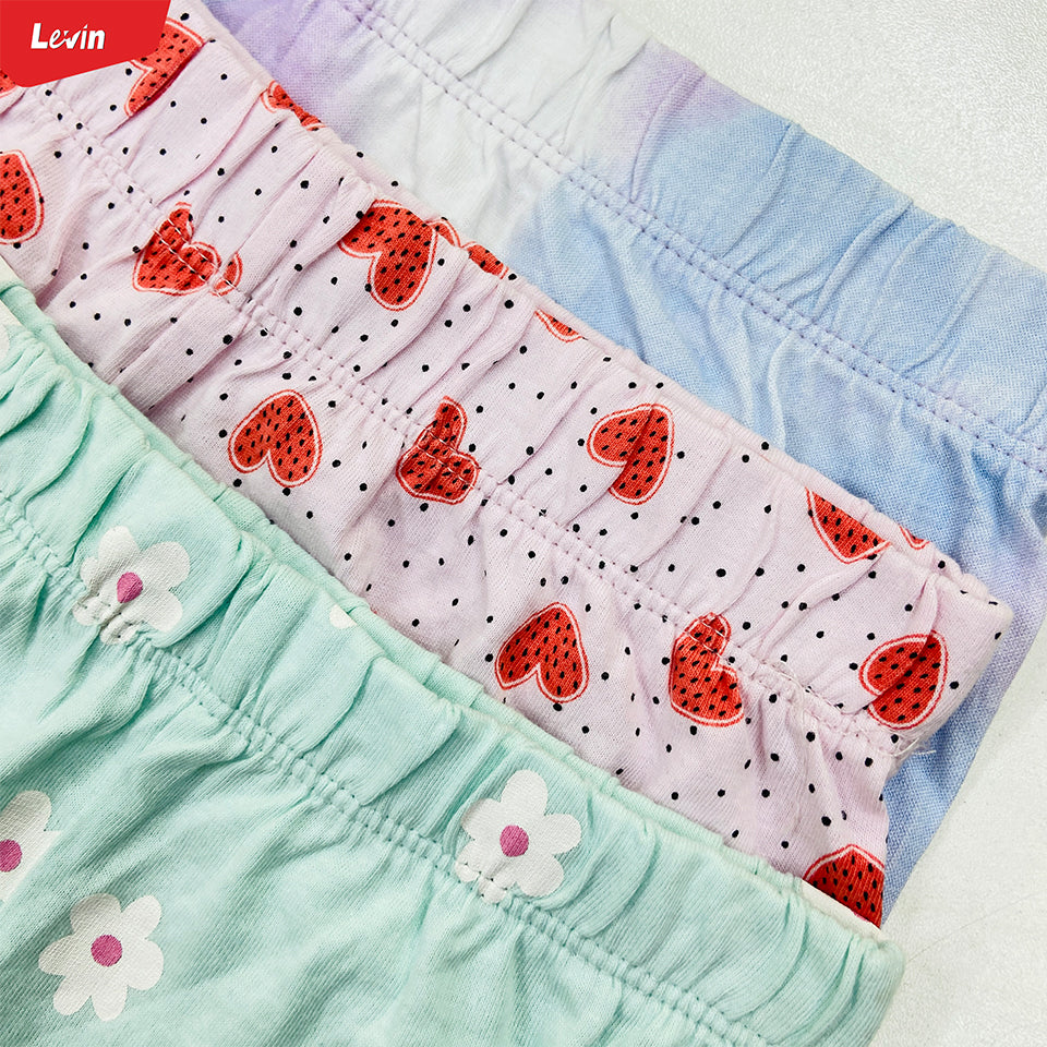 Girls Elasticated Printed Summer Cotton Short Pant