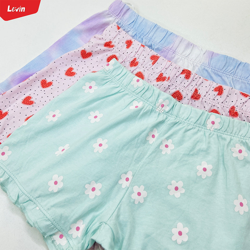 Girls Elasticated Printed Summer Cotton Short Pant