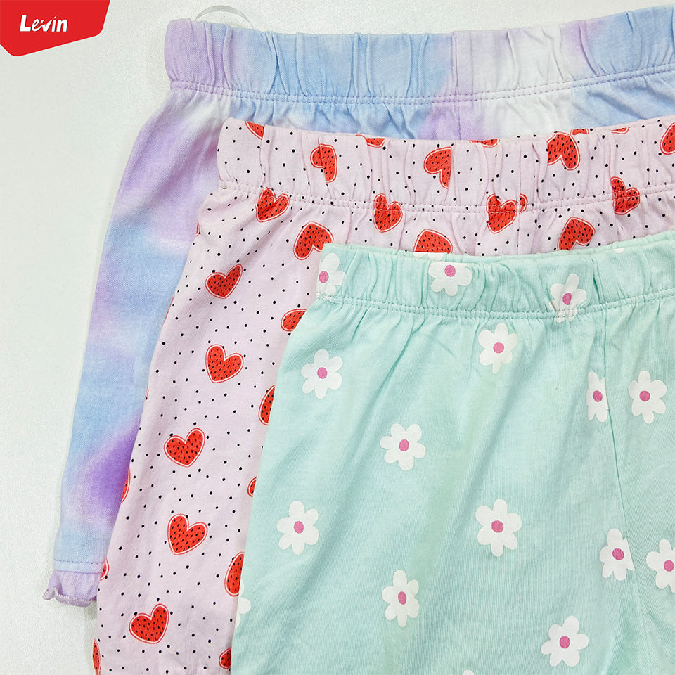 Girls Elasticated Printed Summer Cotton Short Pant