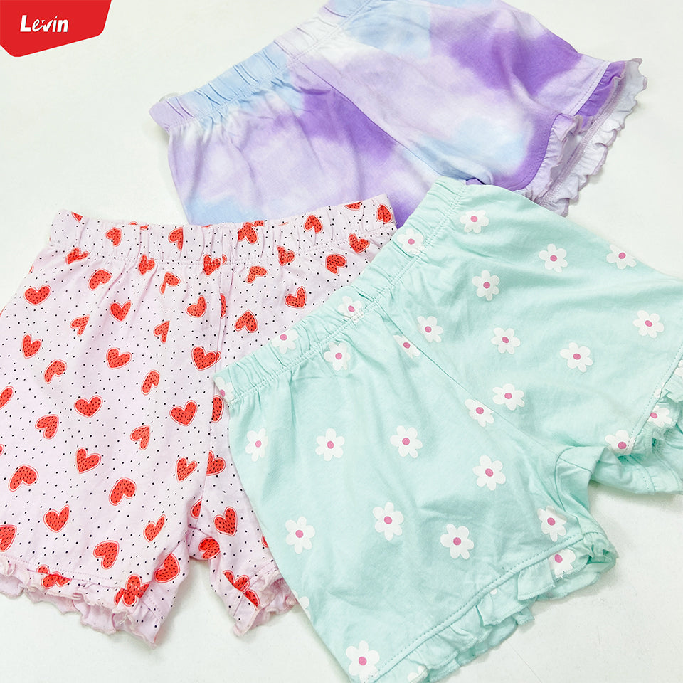 Girls Elasticated Printed Summer Cotton Short Pant