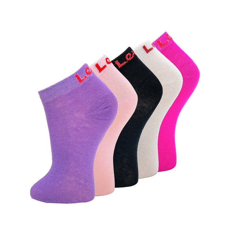 Pack of 5 Womens Lightweight Ankle Socks
