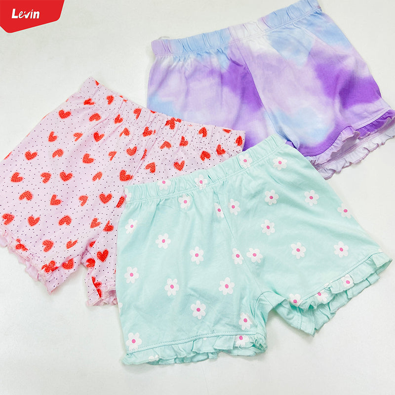 Girls Elasticated Printed Summer Cotton Short Pant