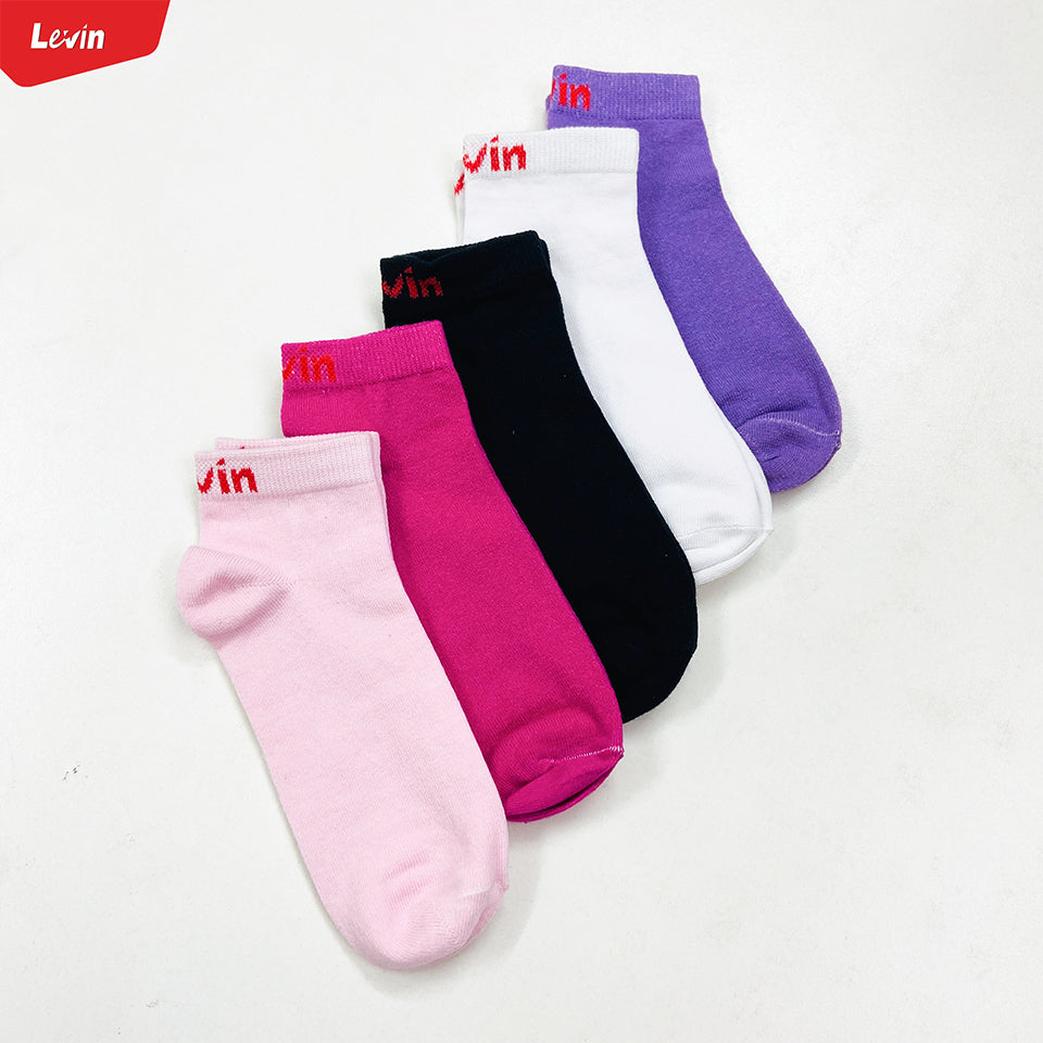 Pack of 5 Womens Lightweight Ankle Socks