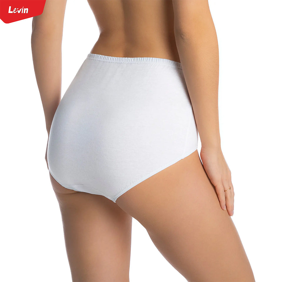 Pack of 3 Women's White Full Back Cover Cotton Panty