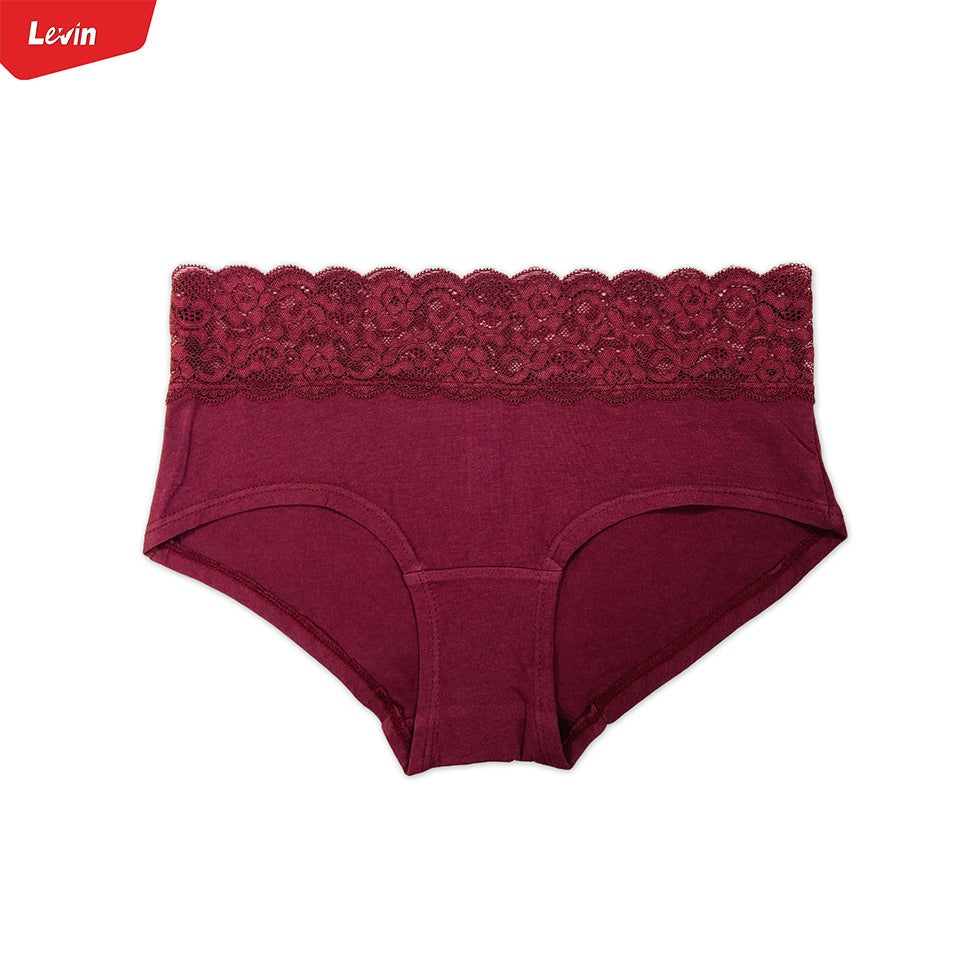 Womens Mid Waist Hipster Lace Brief Panty