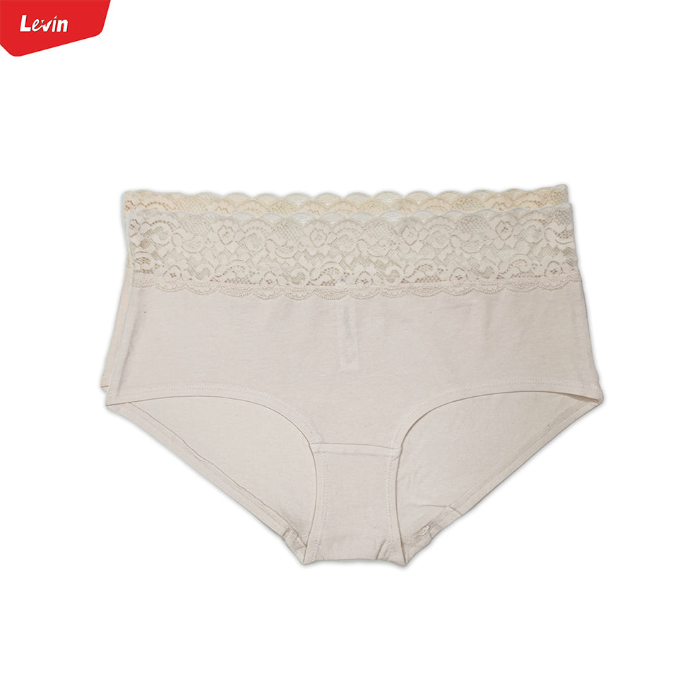 Womens Mid Waist Hipster Lace Brief Panty