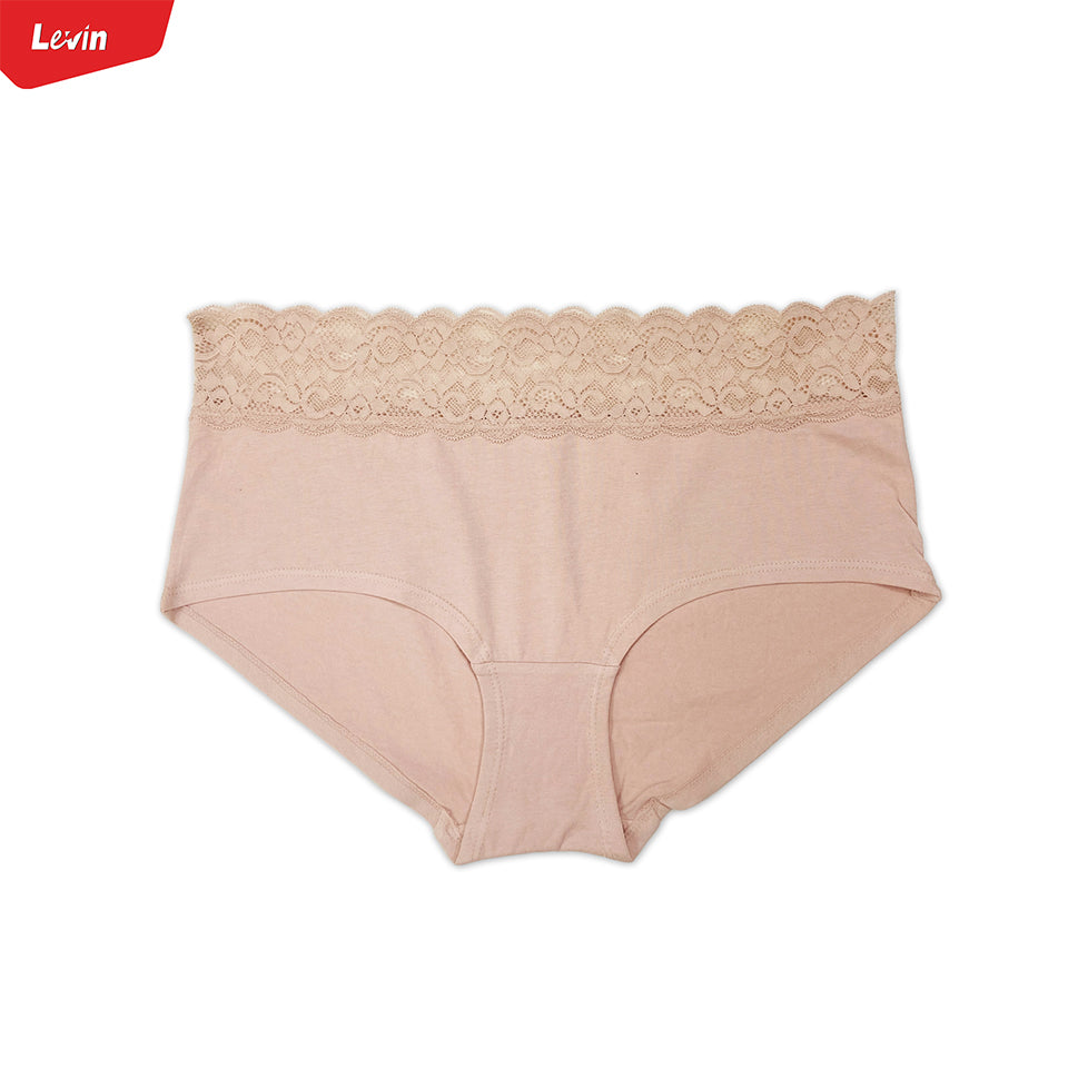 Womens Mid Waist Hipster Lace Brief Panty