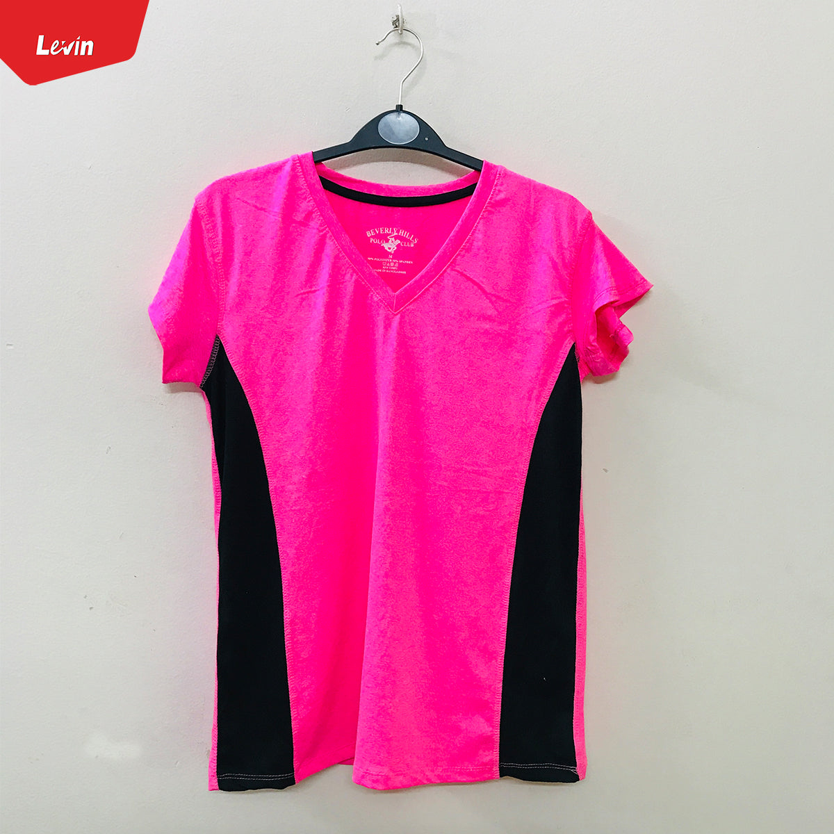 Women's Short Sleeve V-Neck Sports Gym T-Shirt