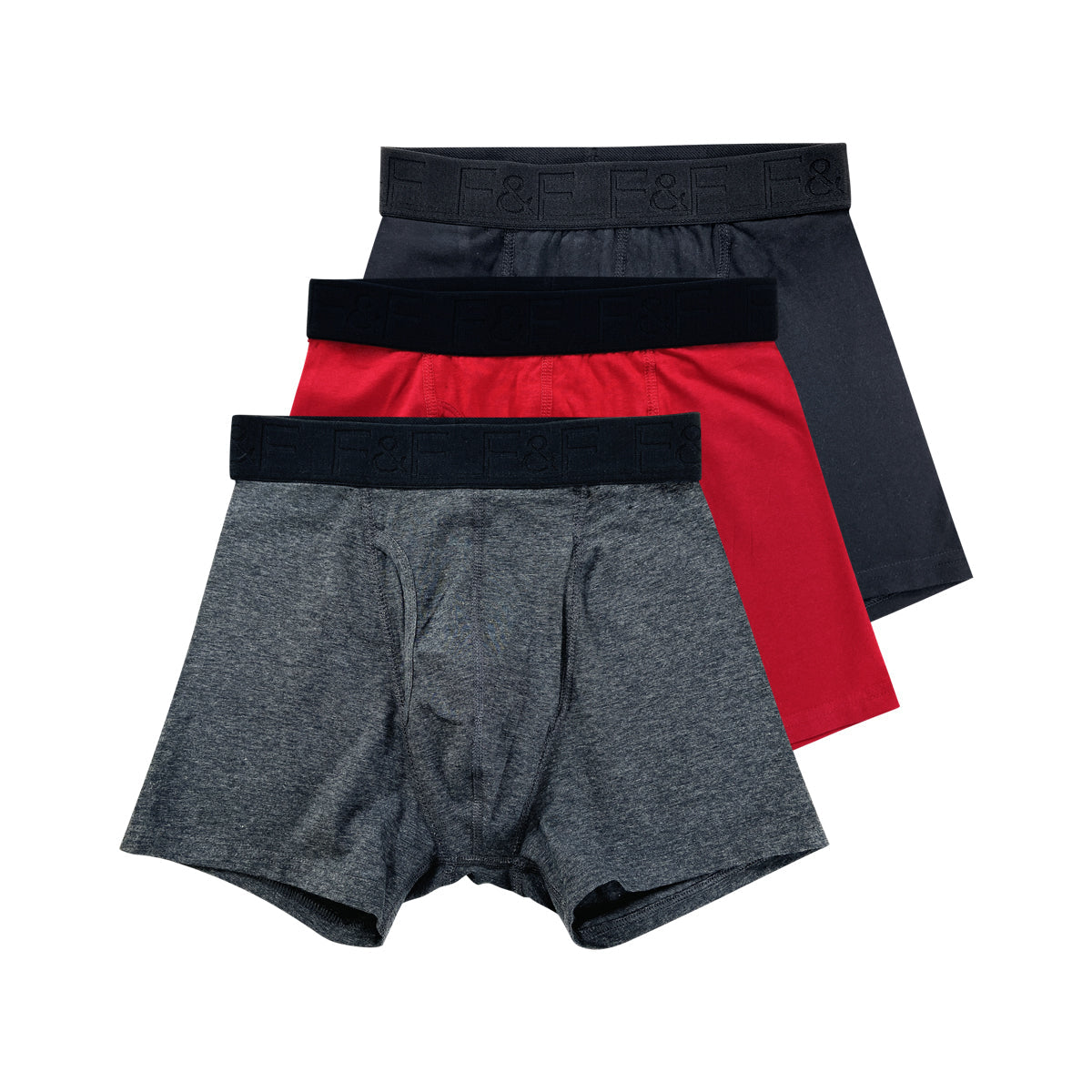 Pack of 3 Mens Cotton Stretch Boxer Trunks