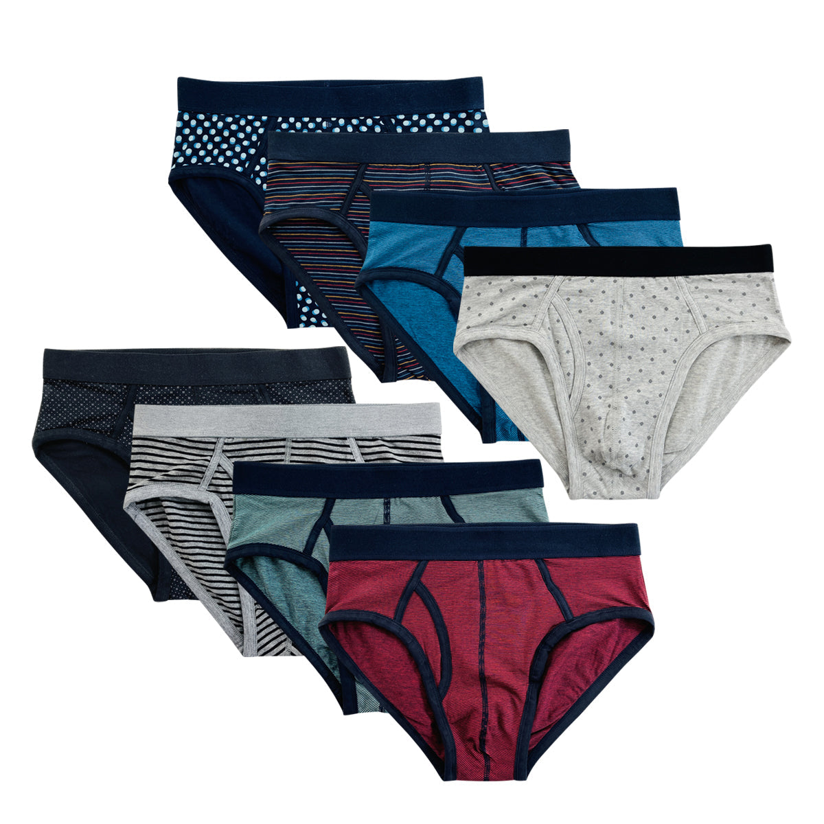 Pack of 5 Mens Printed Outer Elastic Waistbelt Cotton Briefs