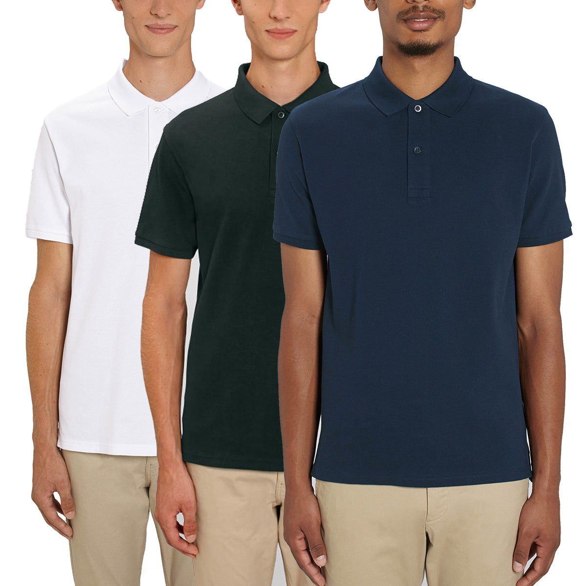 Men's Half Sleeve Solid Organic Cotton Polo T-Shirt