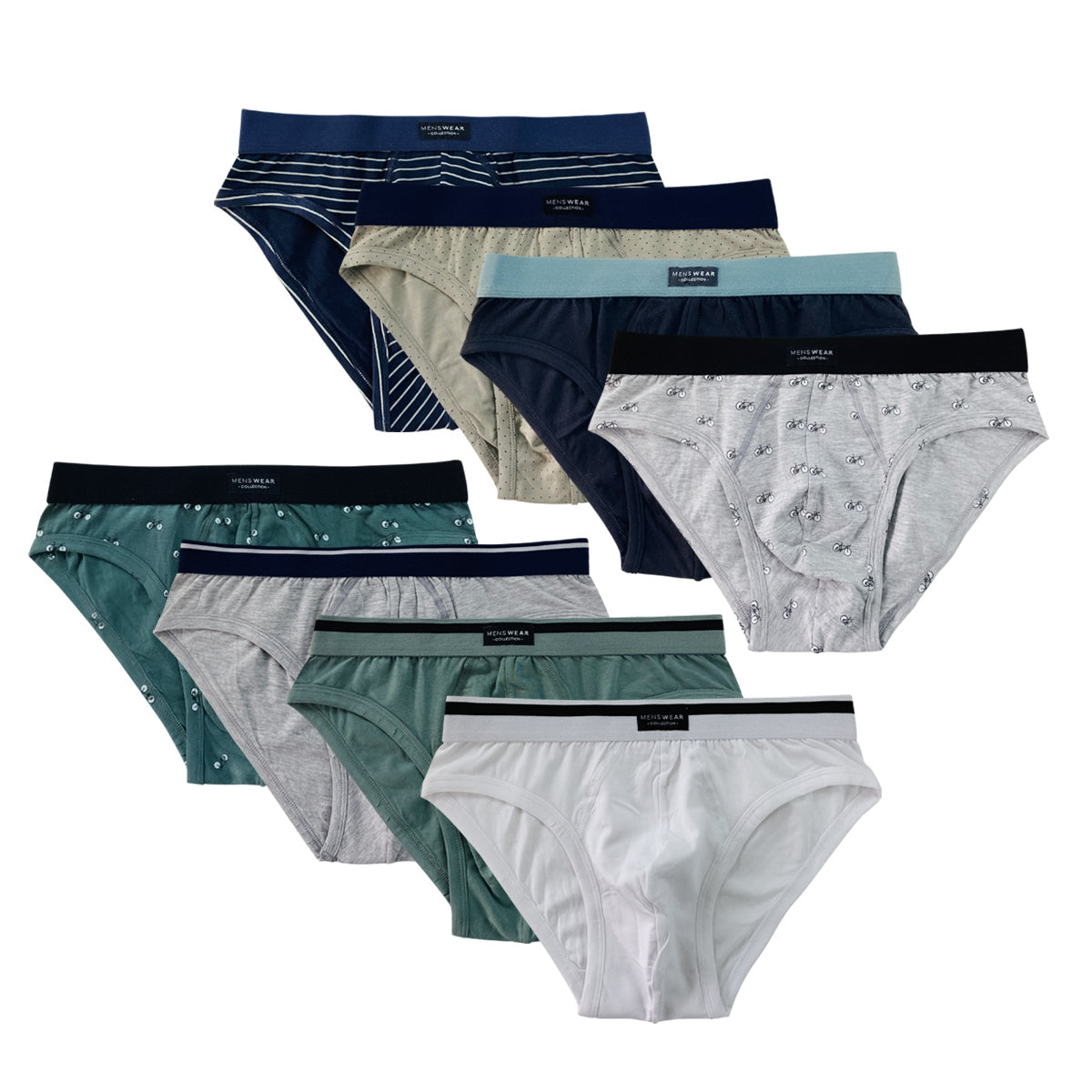 Pack of 5 Mens Outer Elastic Waistbelt Cotton Briefs