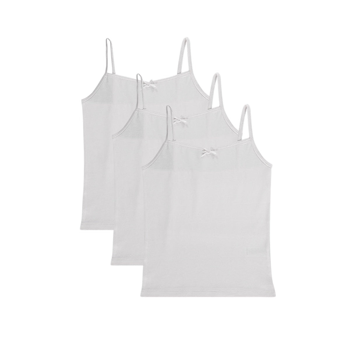 Pack of 3 Teen  Girl's White Tank Tops