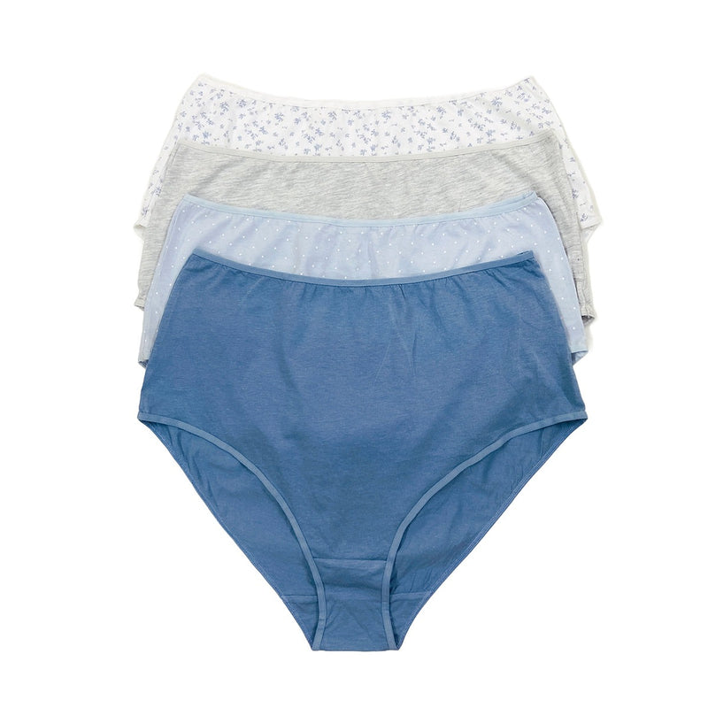 Pack of 3 Assorted Women's Cotton  Full Brief Panties