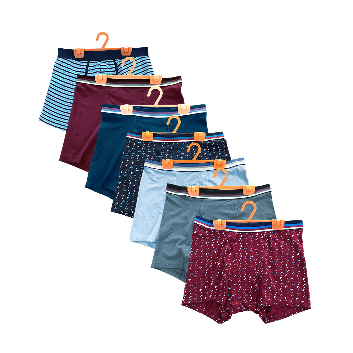 Mens Mid Rise Cotton Boxers With Elastic Stretch Comfort