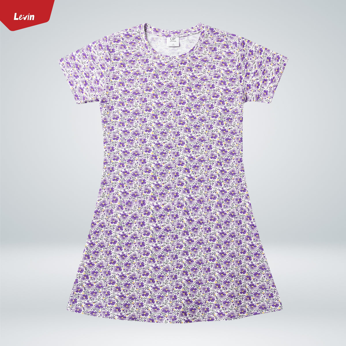 Ladies Short Sleeve Mid Length T-Shirt Dress