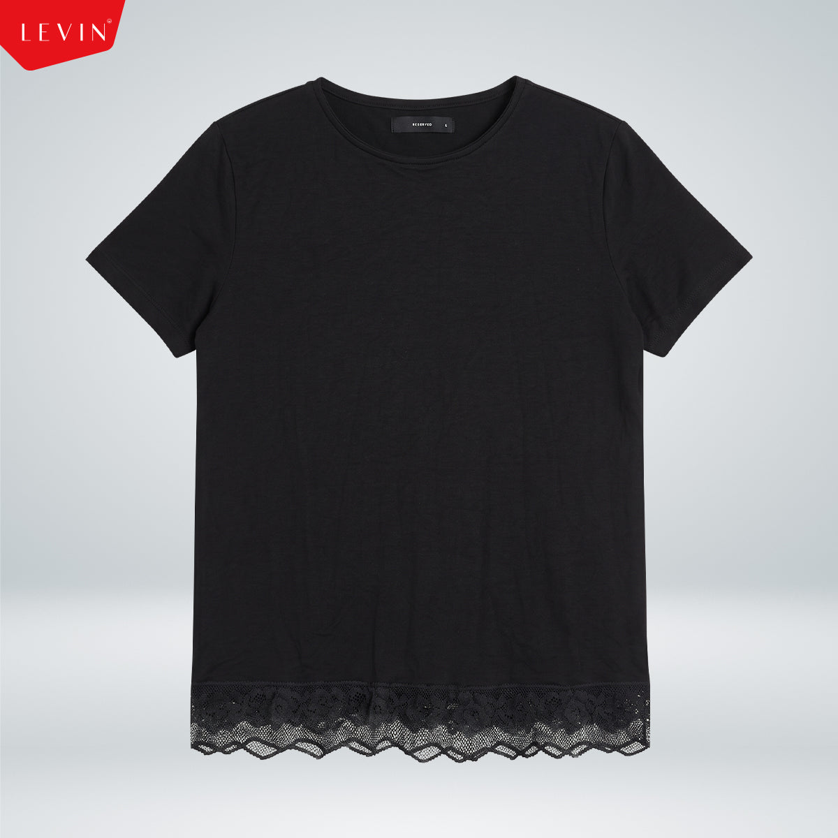 Women’s Lace Hem Short Sleeve Viscose  T-shirt