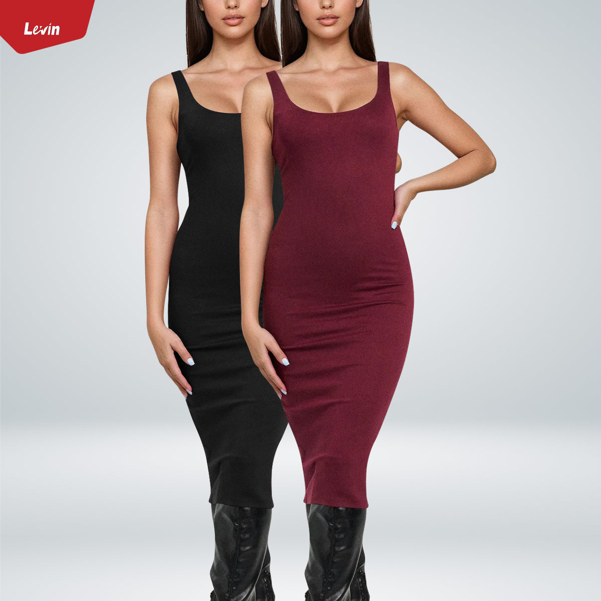 Women's Sleeveless Bodycon Midi Dress