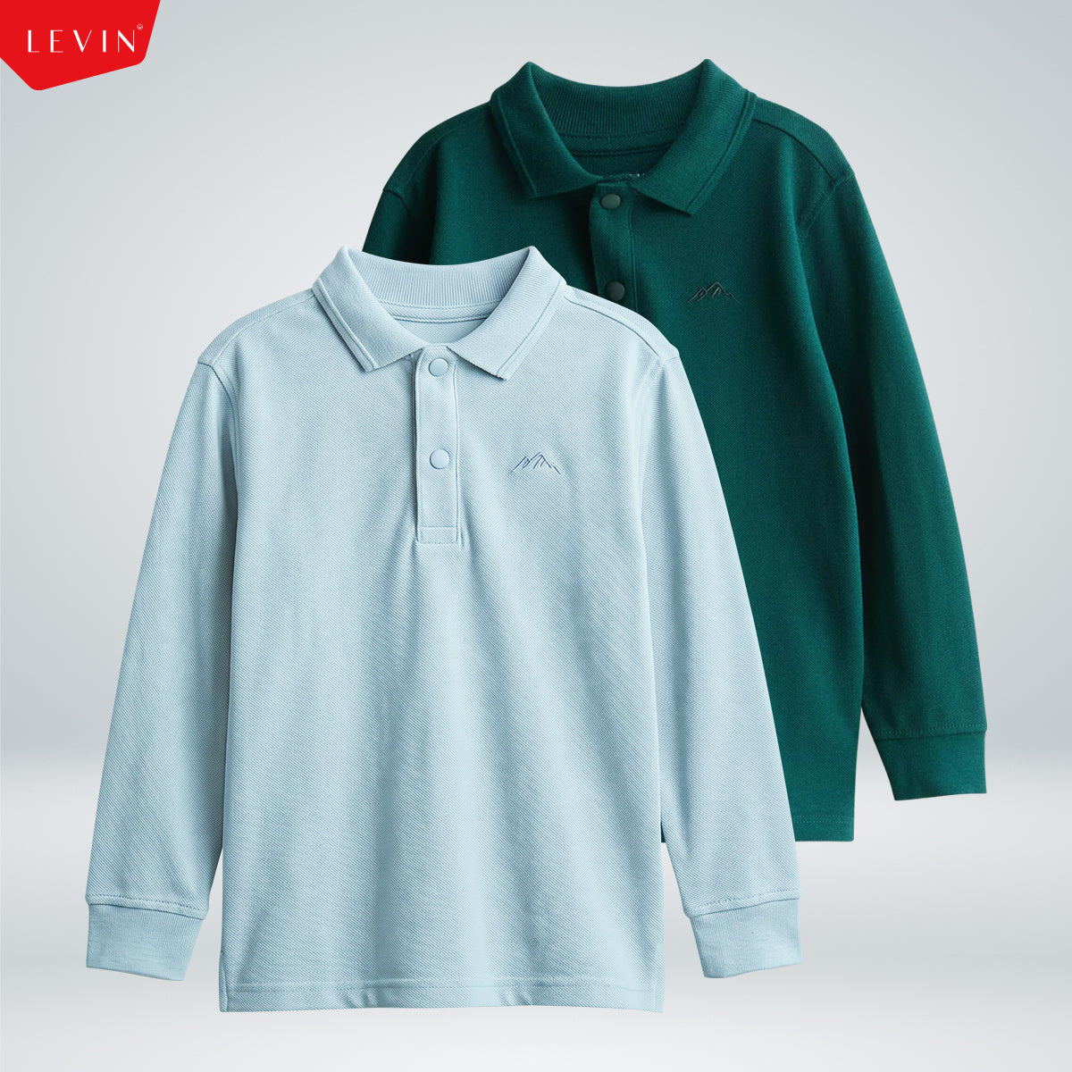 Boys Cotton Long-Sleeve Polo Shirt | 1-9 Years