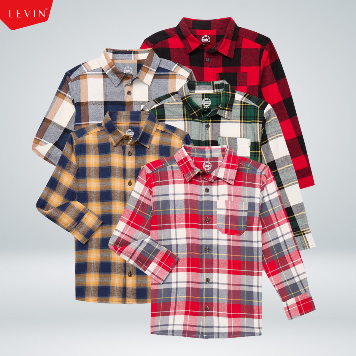Kids Check Flannel Shirt with Chest Pocket