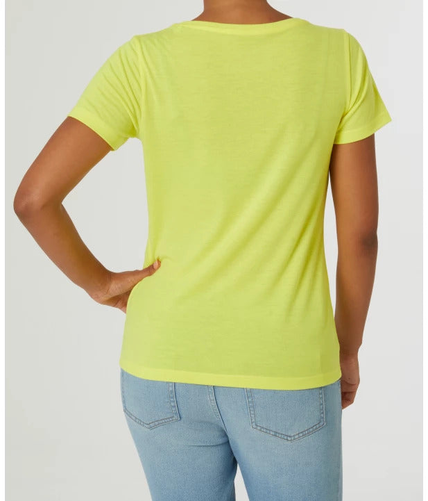 Womens Half Sleeve Round Neck Stretch T-shirt