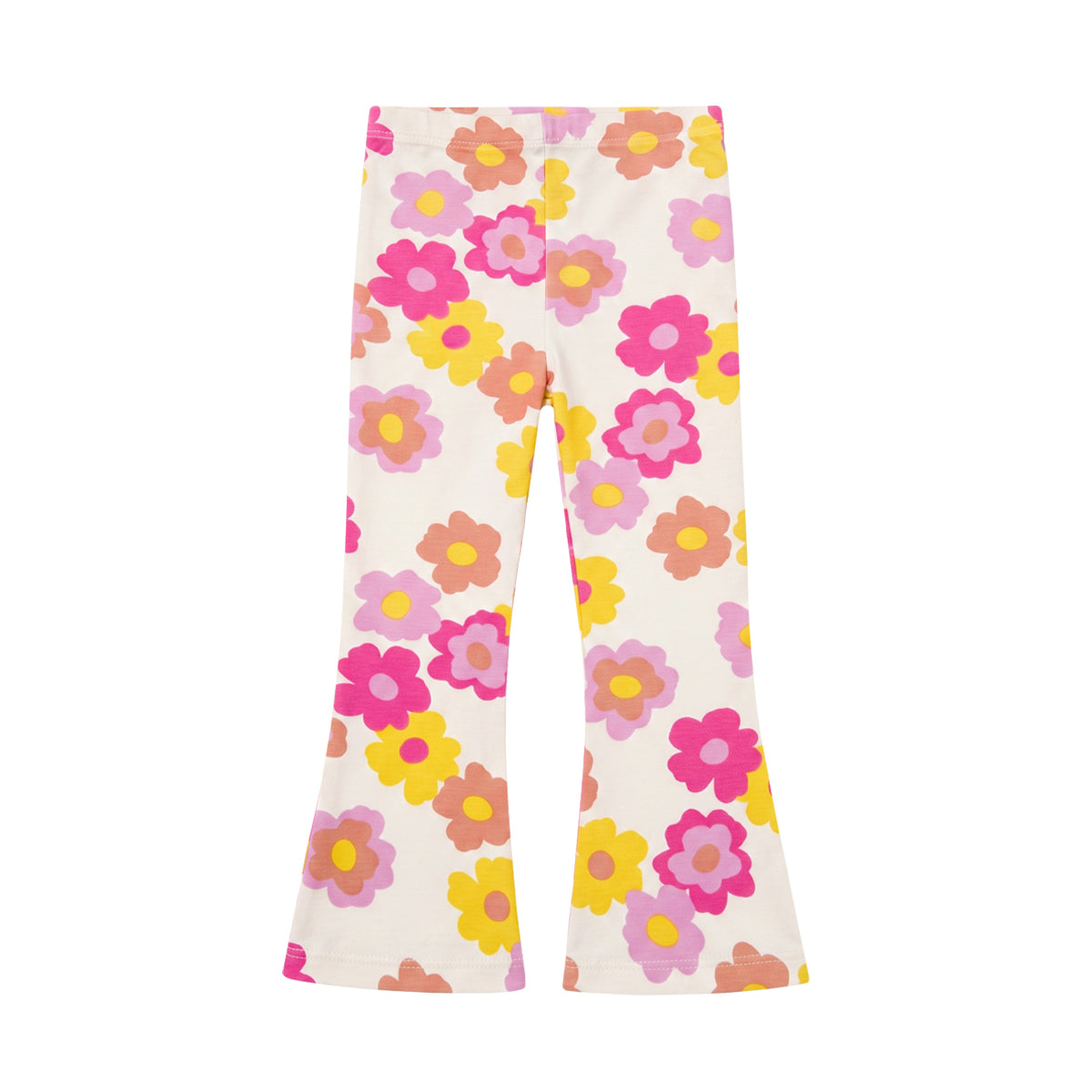 Girls Cotton Printed Flared Leggings