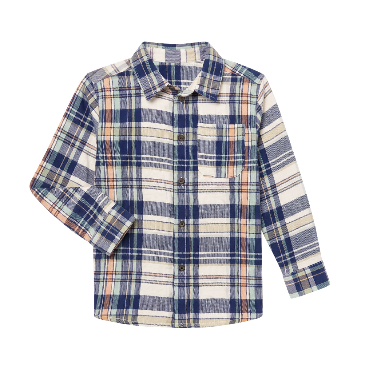 Kids Check Flannel Shirt with Chest Pocket
