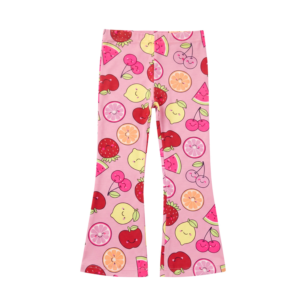 Girls Cotton Printed Flared Leggings