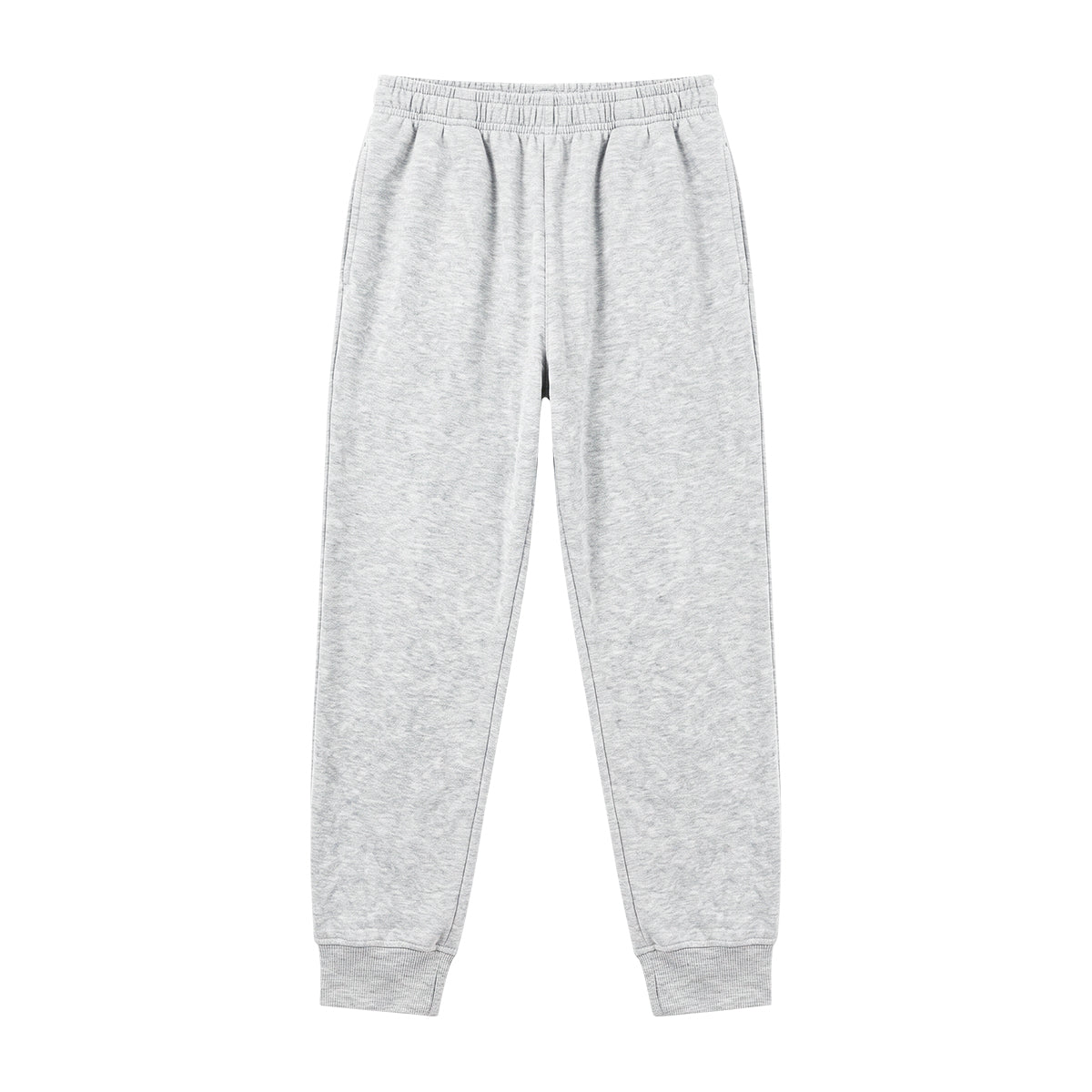 Men’s Elastic Waistband Fleece Jogger Pants With Side Pockets & Ankle Cuffs