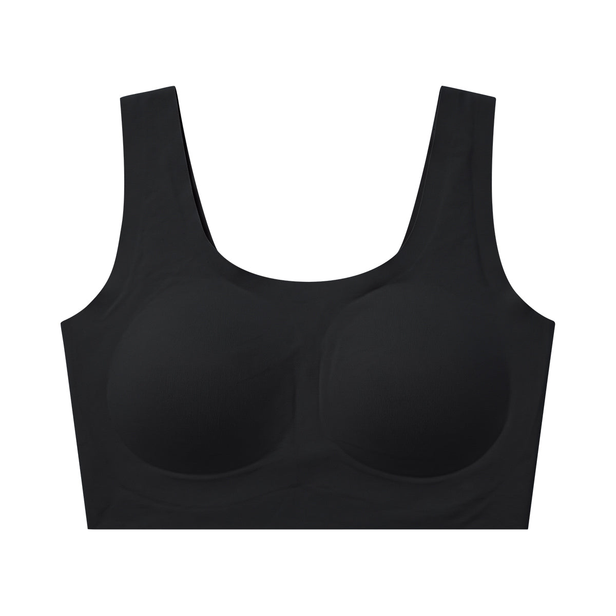 Women's Seamless Padded Wide Straps Microfiber Invisible Bra
