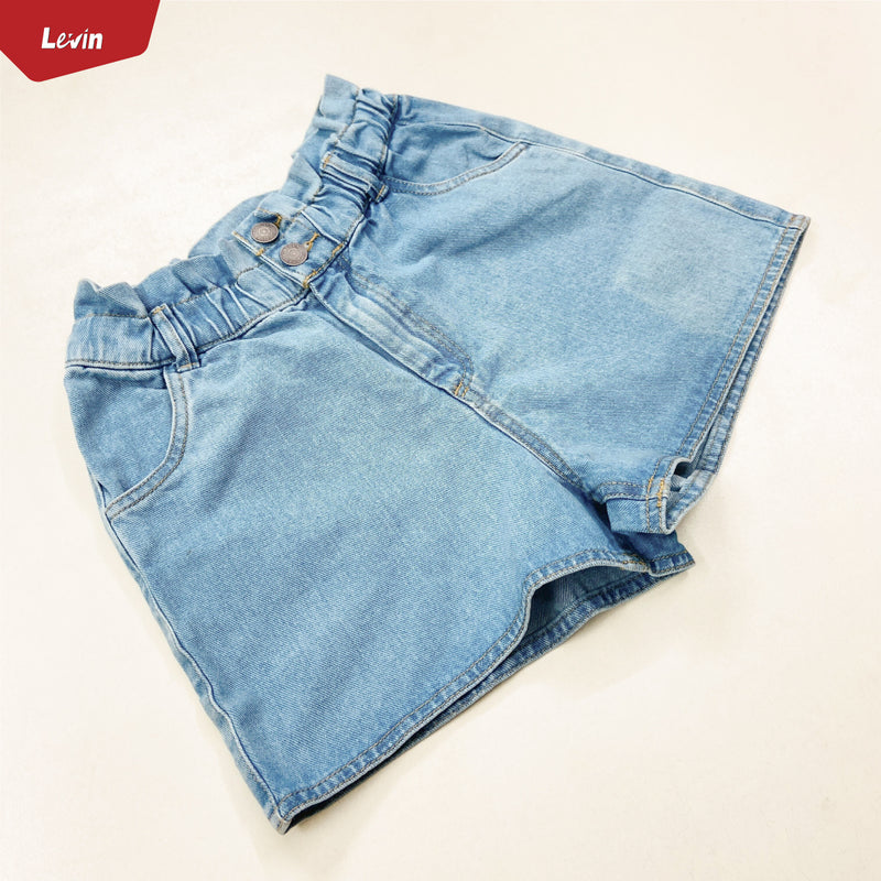 Teen Girl’s Mid Rise Casual Solid Denim Shorts